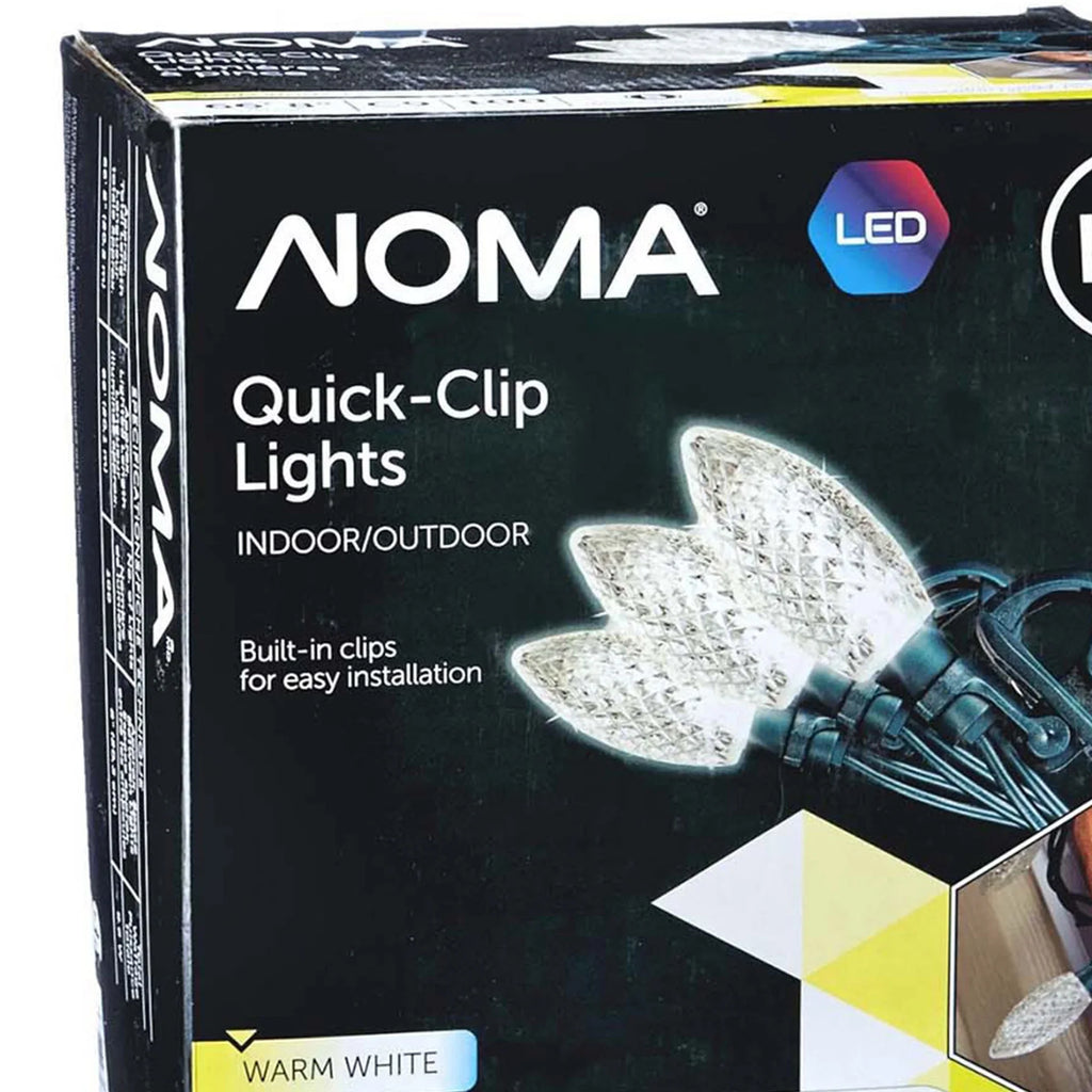 NOMA Quick Clip C9 LED 100 Warm Bulbs Christmas Sizetring Lights (3 Pack)