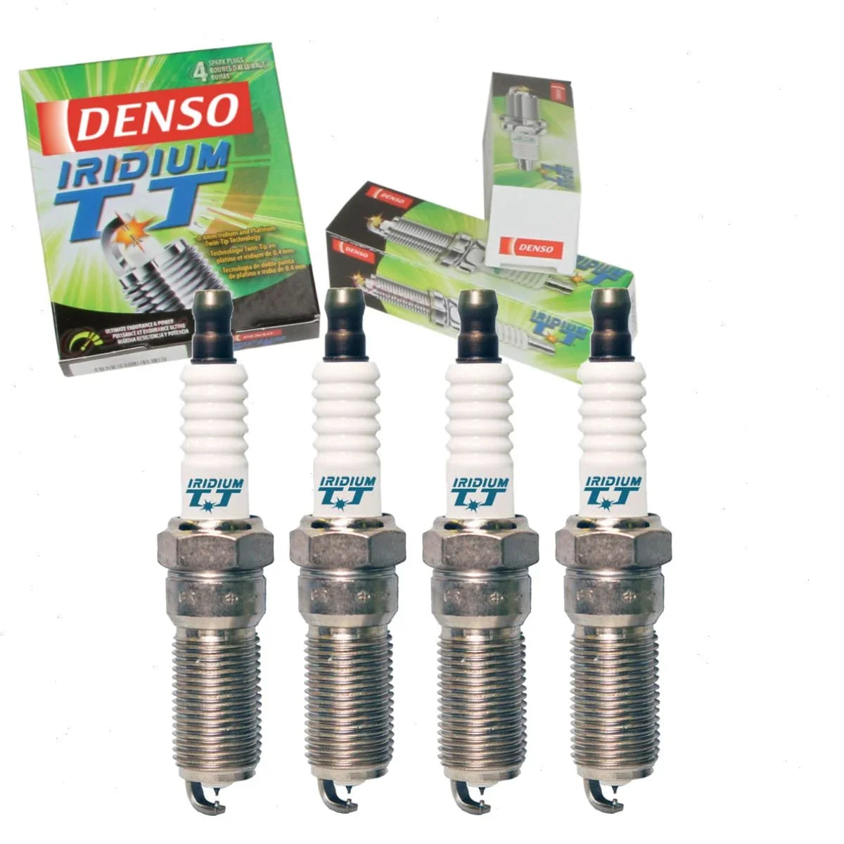 4 pc DENSizeO Iridium TT Sizepark Plugs compatible with Chevrolet Malibu Limited 2.5L L4 2016