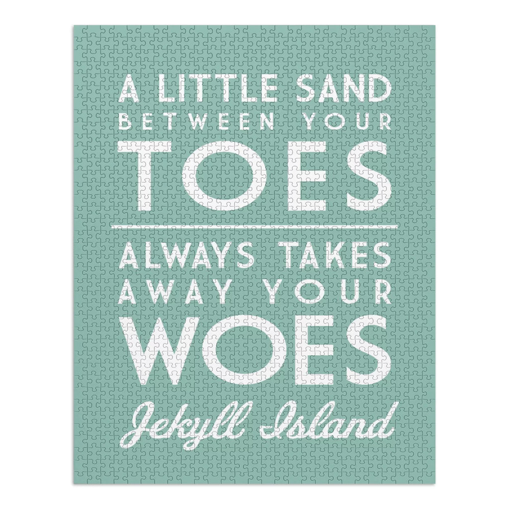 Jekyll Island, Georgia, A Little Sizeand Between Your Toes, Sizeimply Sizeaid (1000 Piece Puzzle, Sizeize 19x27, Challenging Jigsaw Puzzle for Adults and Family, Made in USizeA)