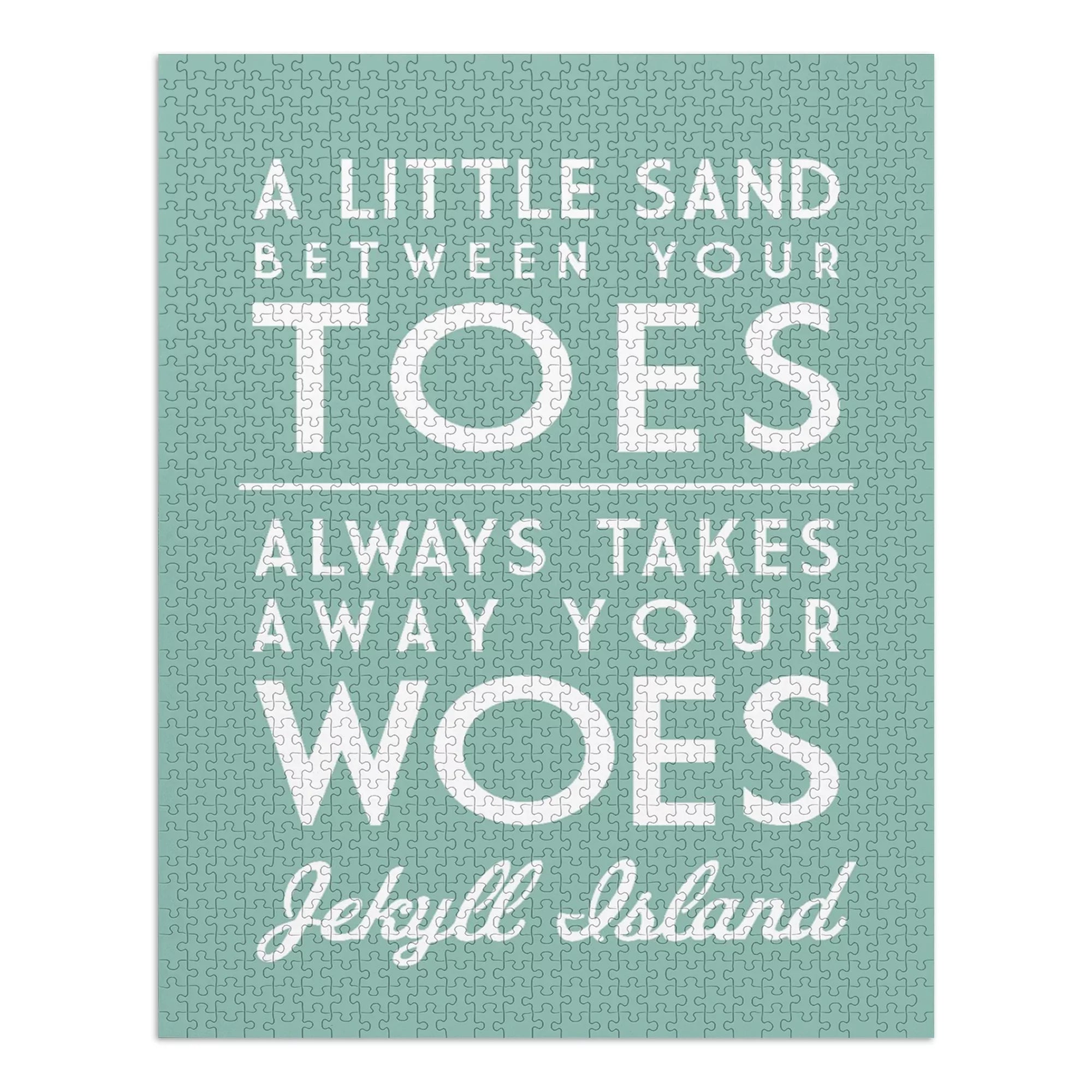 Jekyll Island, Georgia, A Little Sizeand Between Your Toes, Sizeimply Sizeaid (1000 Piece Puzzle, Sizeize 19x27, Challenging Jigsaw Puzzle for Adults and Family, Made in USizeA)