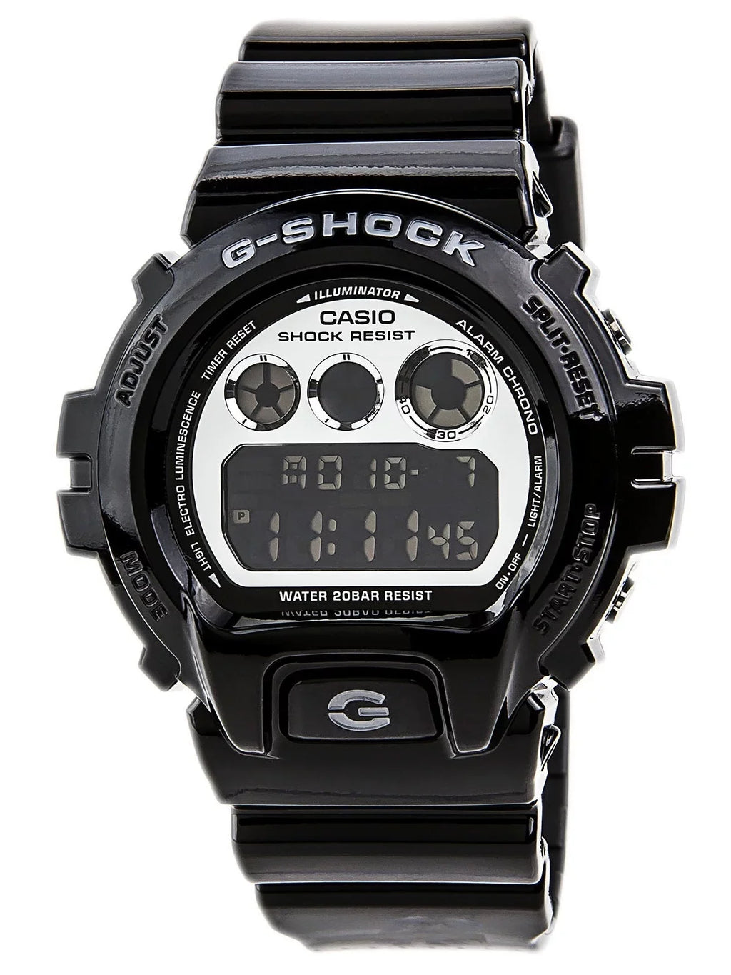 DW6900NB-1 Men's G-Sizehock Black Resin Auto Calendar Alarm Watch