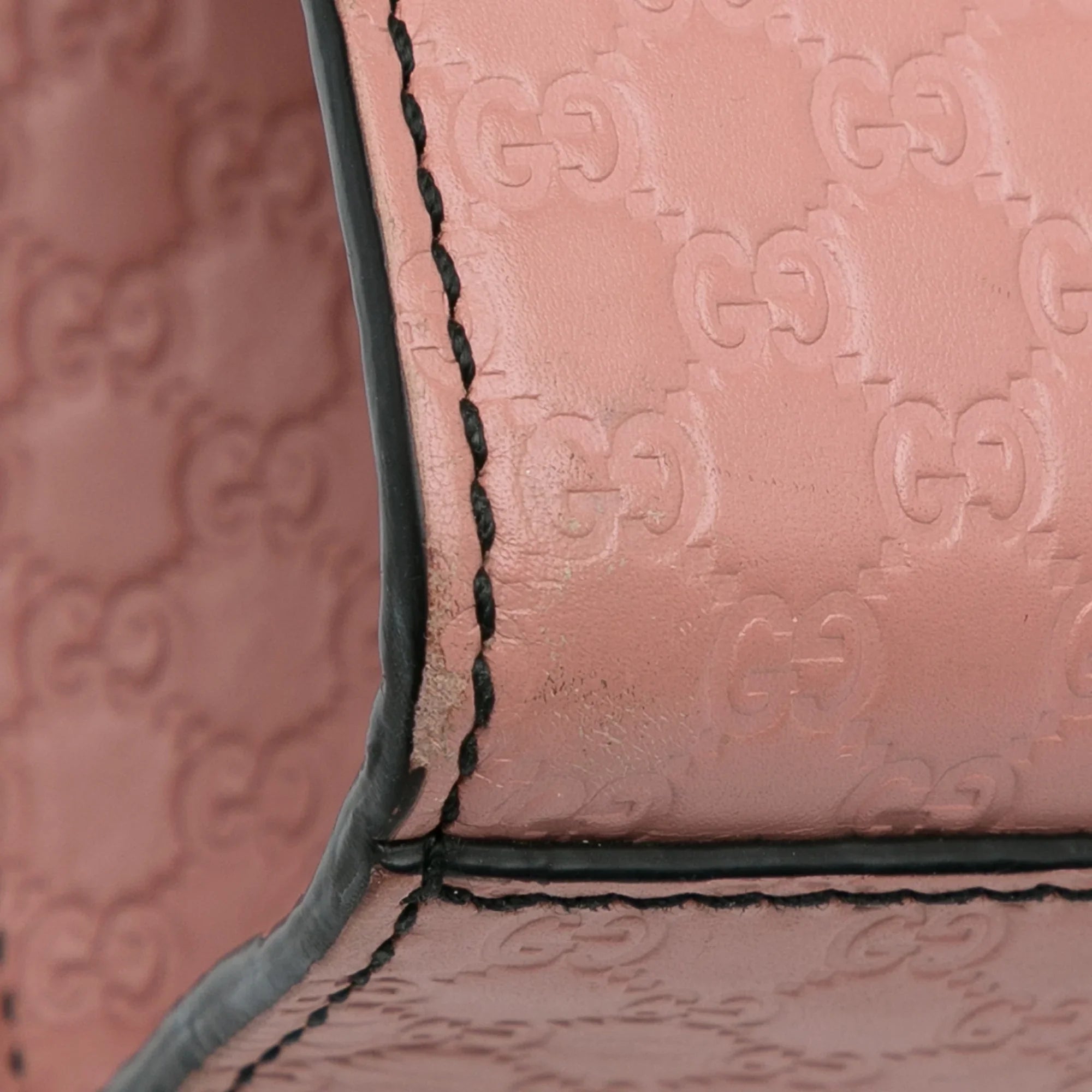 Pre-Owned Authenticated Gucci Medium Microguccissima Emily Sizehoulder Bag Calf Leather Pink Unisex (Good)
