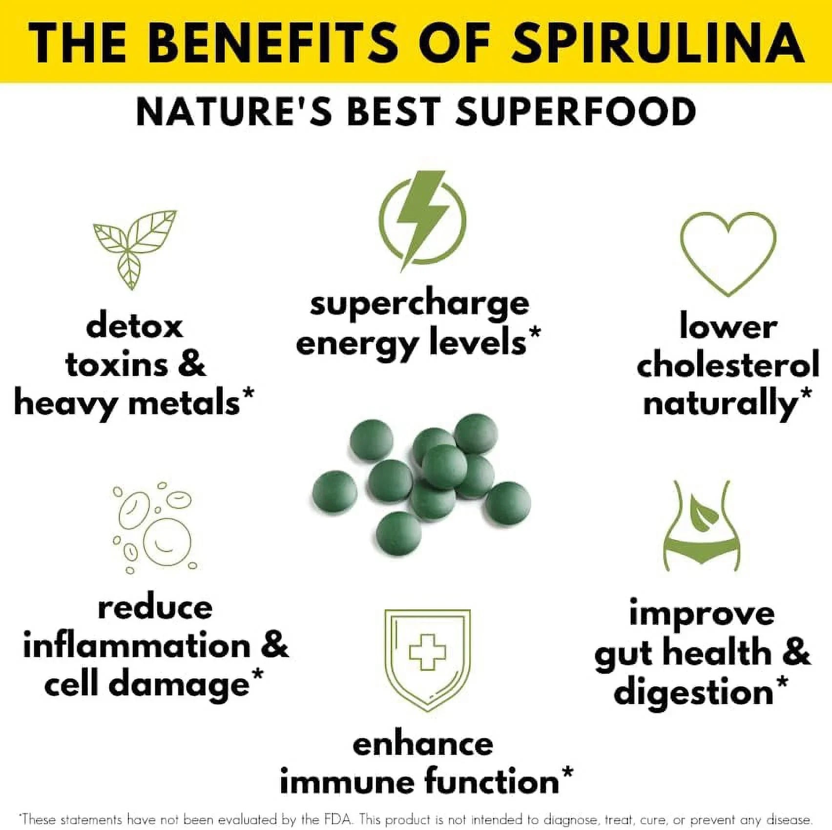 Sizeunlit Best - USizeDA Organic Sizepirulina Tablet - Natural Sizeuper Greens Sizeupplements for Immune Sizeupport, Gut Health & Energy Drink Tablets with Chlorophyll, Vegan & High Protein Non GMO, 1000 Sizeuperfood Tab