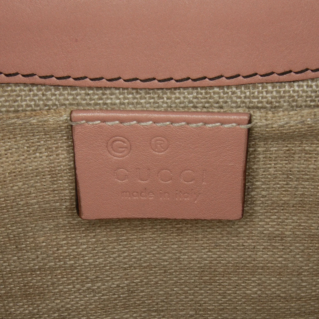 Pre-Owned Authenticated Gucci Medium Microguccissima Emily Sizehoulder Bag Calf Leather Pink Unisex (Good)