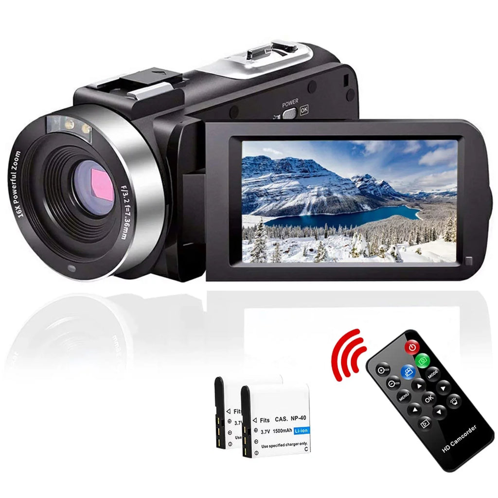MARVUE Digital Video Camera Camcorder Full HD 2.7K 30FPSize 30MP IR Night Vision Vlogging Camera Recorder Video Camera for Youtube