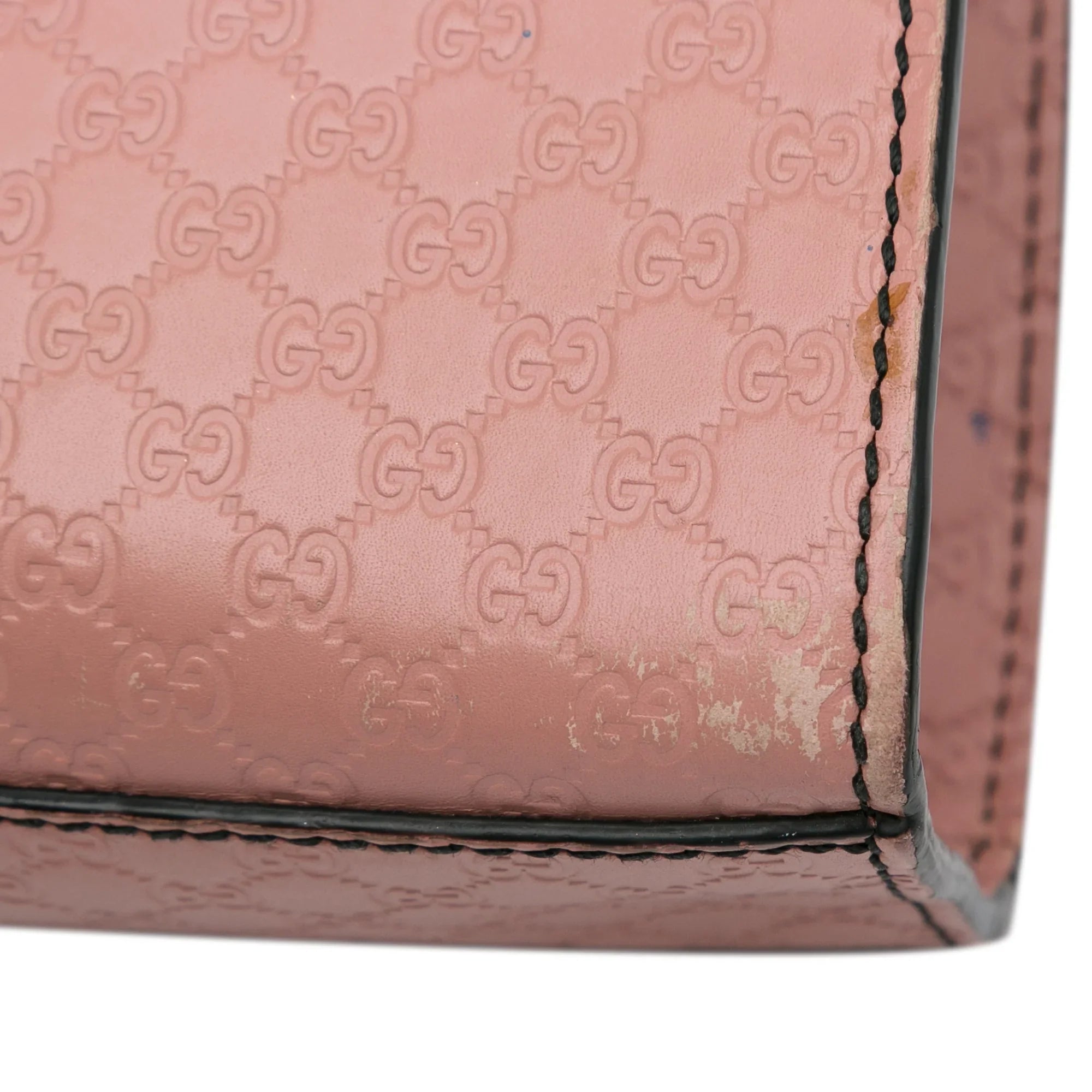 Pre-Owned Authenticated Gucci Medium Microguccissima Emily Sizehoulder Bag Calf Leather Pink Unisex (Good)