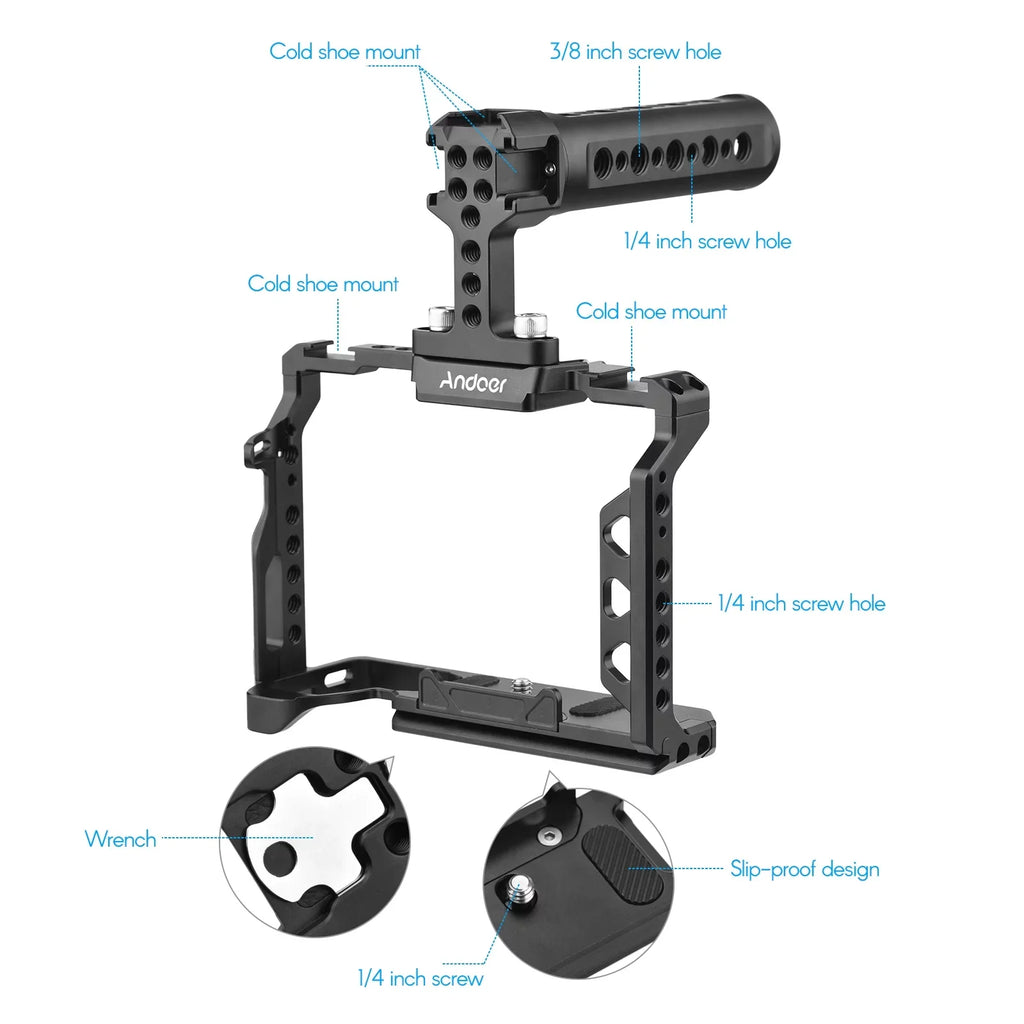Camera Cage,Handle A7 With Handle Alloy Camera Kit Camera Kit With Qisuo
