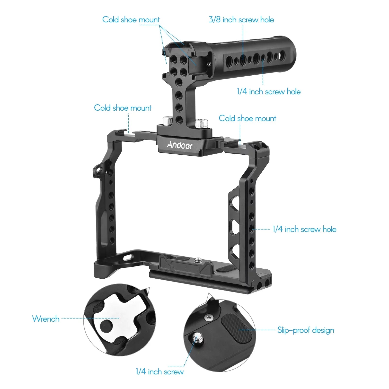 Camera Cage,Handle A7 With Handle Alloy Camera Kit Camera Kit With Qisuo