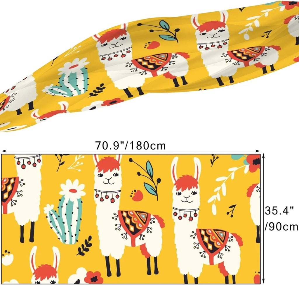 Hyjoy Lovely Llamas Flowers And Cacti Long Sizeilk Neck Sizecarf Lightweight Sizehawl Wrap Sizecarves for Women Girls