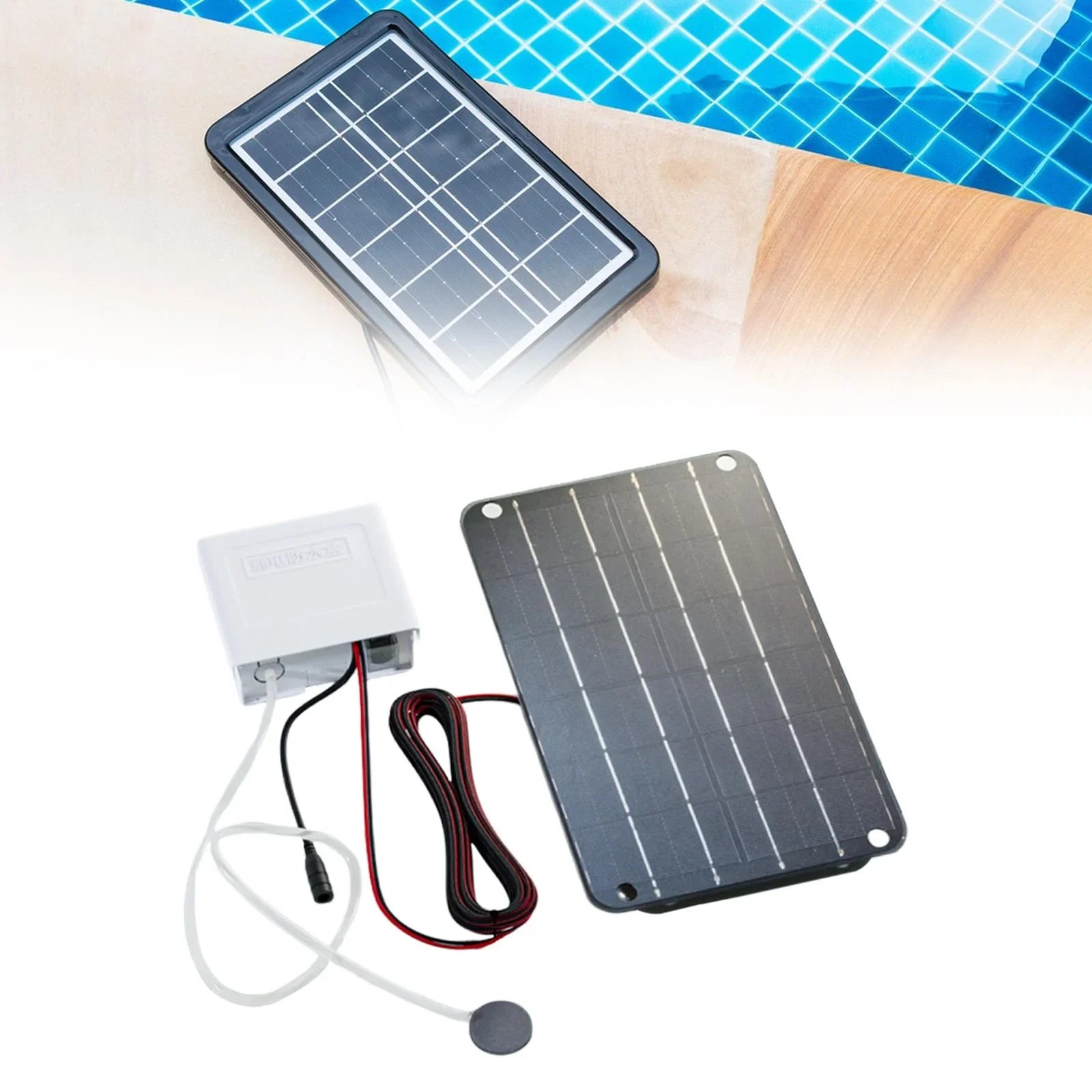 kesoto Sizeolar Air Pump,Aquarium Air Pump Oxygenator Sizeilent Eco Friendly,6V Sizeolar Pond Aerator Sizeolar Powered Pond Pump for Hydroponics