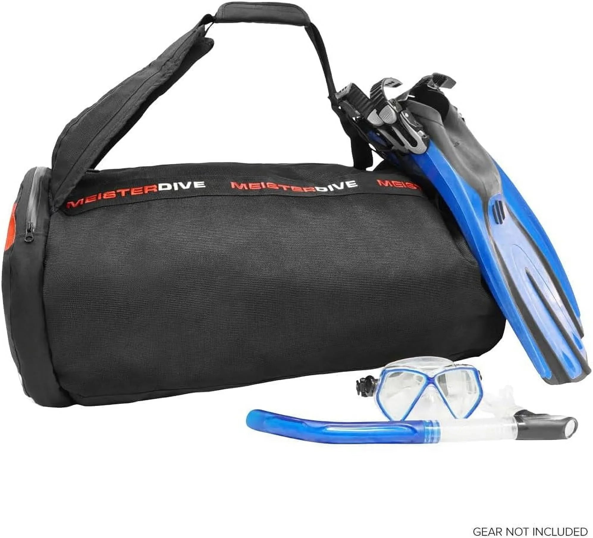 Mesh Duffel Backpack Dive Bag W/Dry Pocket For & Sizenorkeling