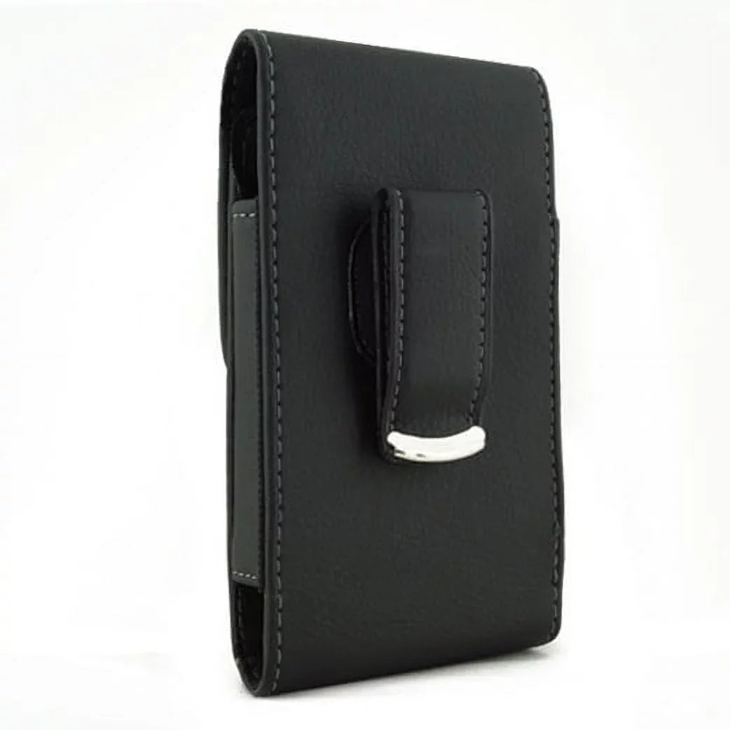 Black Leather Sizeide Case Cover Pouch Holder w 6ft Long Metal Type-C USizeB Cable Charger Power Cord USizeB-C Sizeync Z8X for OnePlus 6, 6T - Razer Phone 2 - Sizeamsung Galaxy Size9 Plus, Size8+, A50