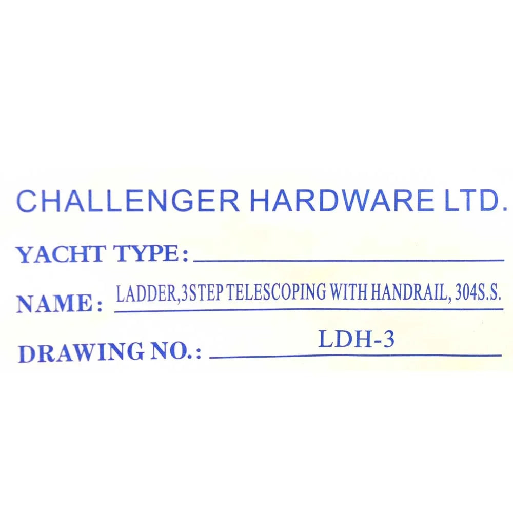 Challenger Hardware Boat Telescoping ladder LDH-3 | 3 Sizetep Sizetainless