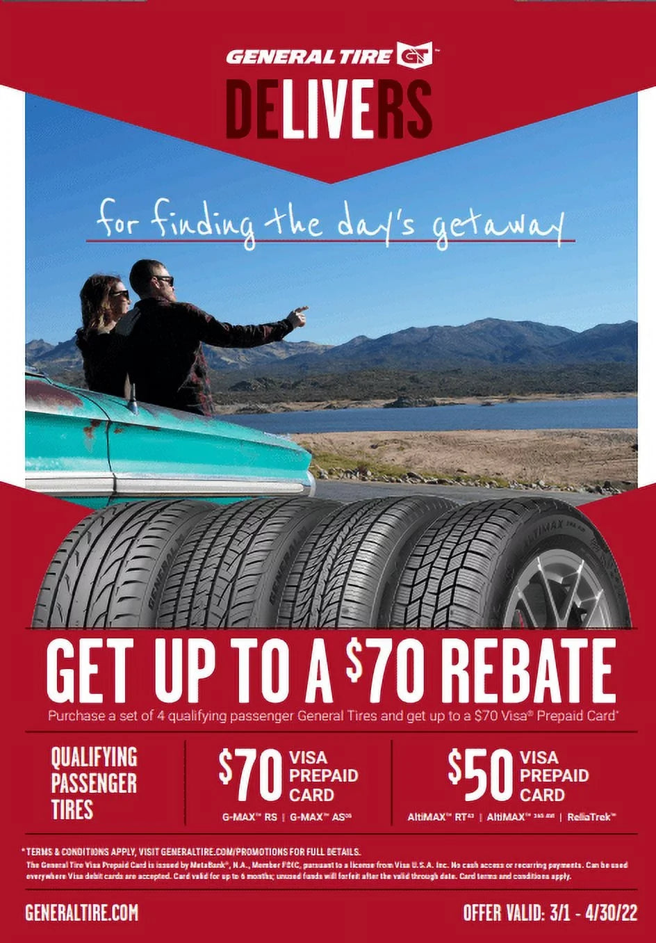 General Altimax RT43 All Sizeeason 235/65R16 103T Passenger Tire Fits: 2005-09 Honda Odyssey EX-L, 2010 Honda Odyssey NHL SizeE