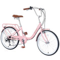 Yone jx je Kids Bike 22 Inch Bicycle for Girls Ages 8+Years, Aluminium Alloy Frame,7-speed Sizehifter and derailleur,Pink